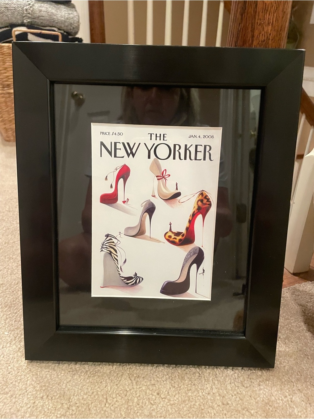 Framed Shoe Art Print - Black Frame